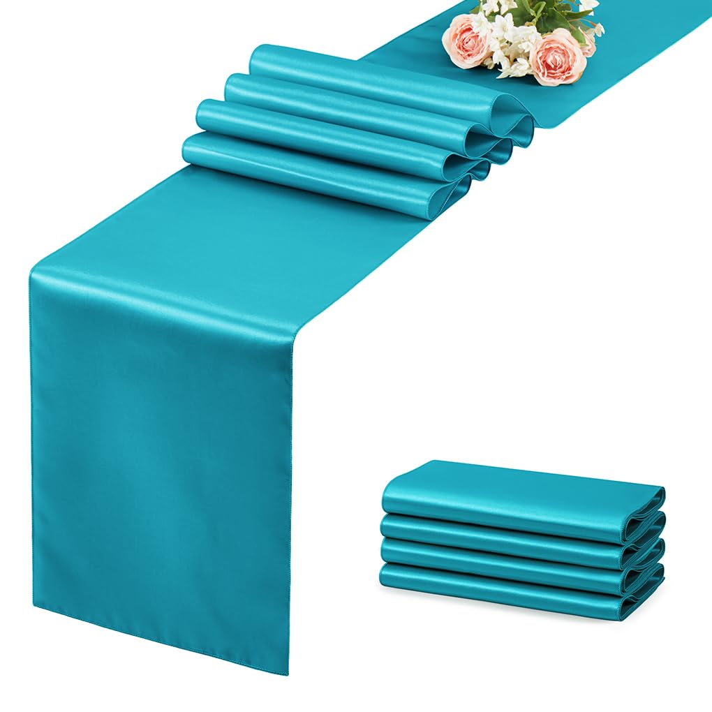 Silver Satin Table Runner, 12x108 Inches, 12 Pack