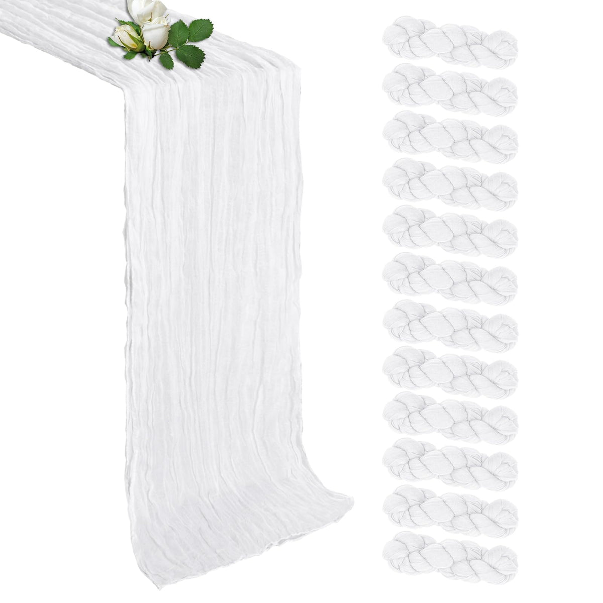 12 Pack Brown Table Runner 17 x 108 Inch Cheesecloth