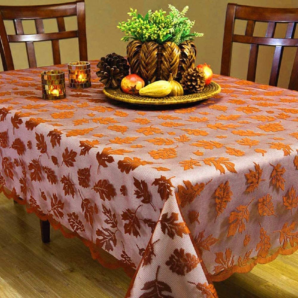 Fall Table Runner Fall Decorations for Home 13 x 72 Inch Maples Leaves Lace