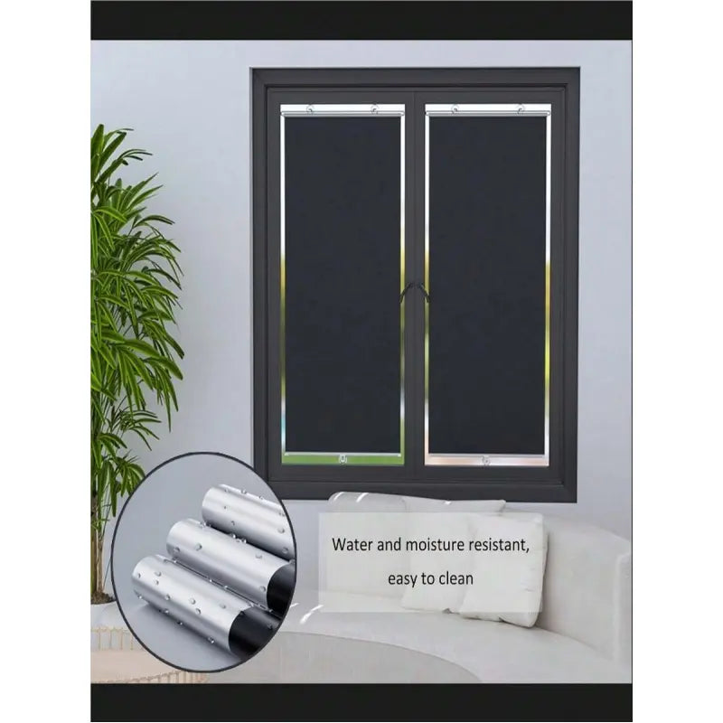 Retractable blackout roller shades, UV-blocking roller shades, and easy-to-install thermal pull-down shades, suitable for windows, doors, and RVs, No Drill Window Shades, Lazy Blinds No Drill, Window Shade Cover