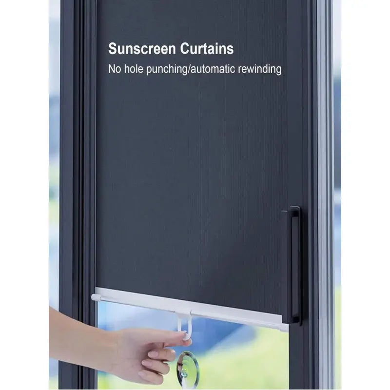Retractable blackout roller shades, UV-blocking roller shades, and easy-to-install thermal pull-down shades, suitable for windows, doors, and RVs, No Drill Window Shades, Lazy Blinds No Drill, Window Shade Cover