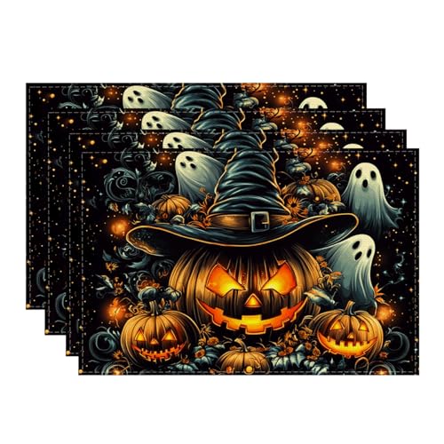 Ghost Pumpkin Table Runner Halloween Decorations for Home Decor