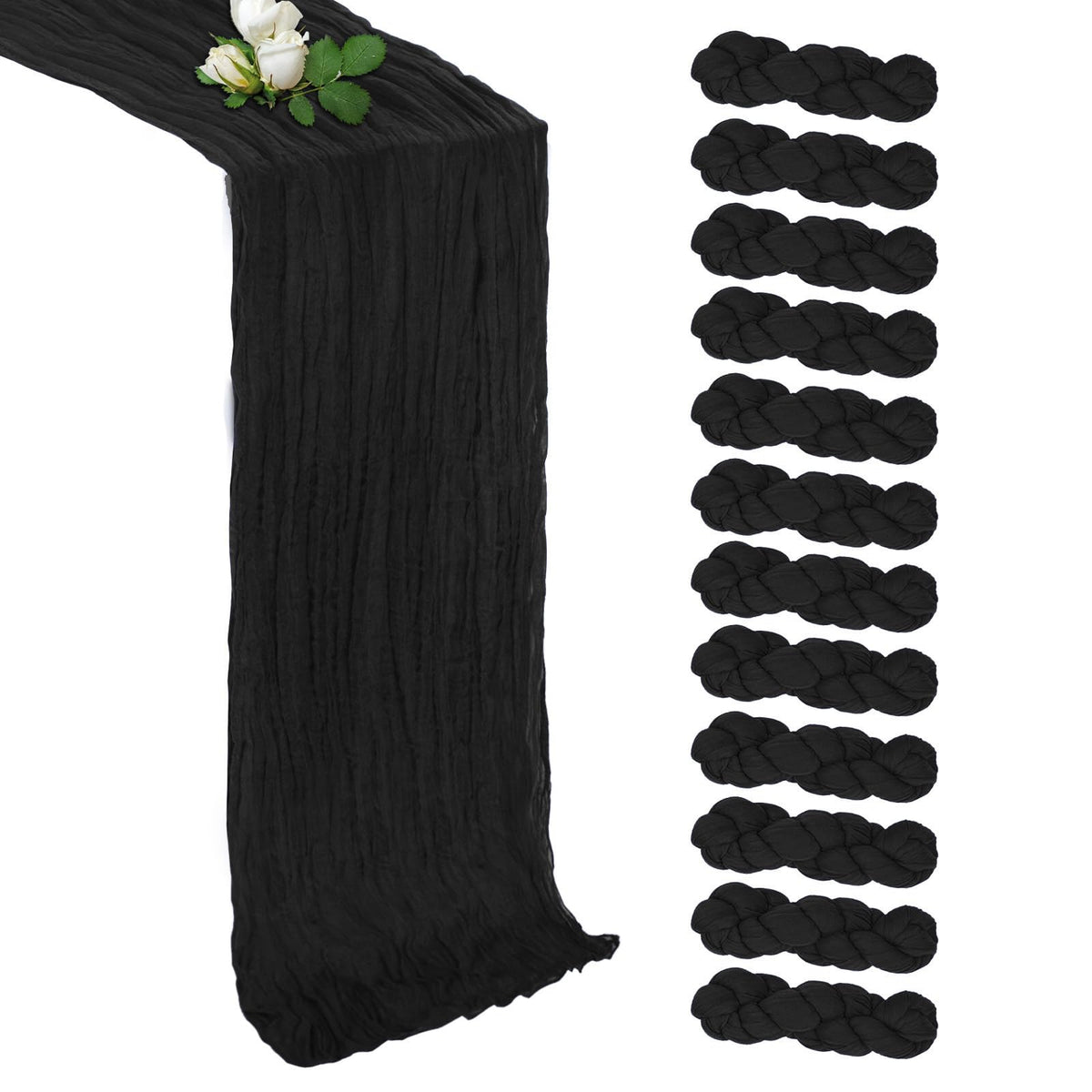 12 Pack Brown Table Runner 17 x 108 Inch Cheesecloth