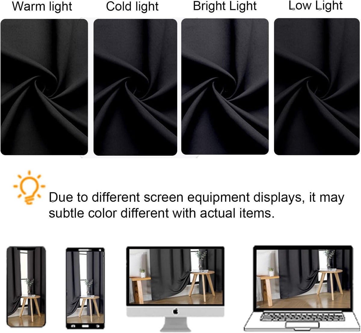 Gwine 24 Inch Long Tier Curtains for Small Window, Short Blackout Kitchen Curtains Over Sink, Half Window Drapes for Bedroom Bathroom Basement, 2 PCS, Each 30" Wx24 L, Black