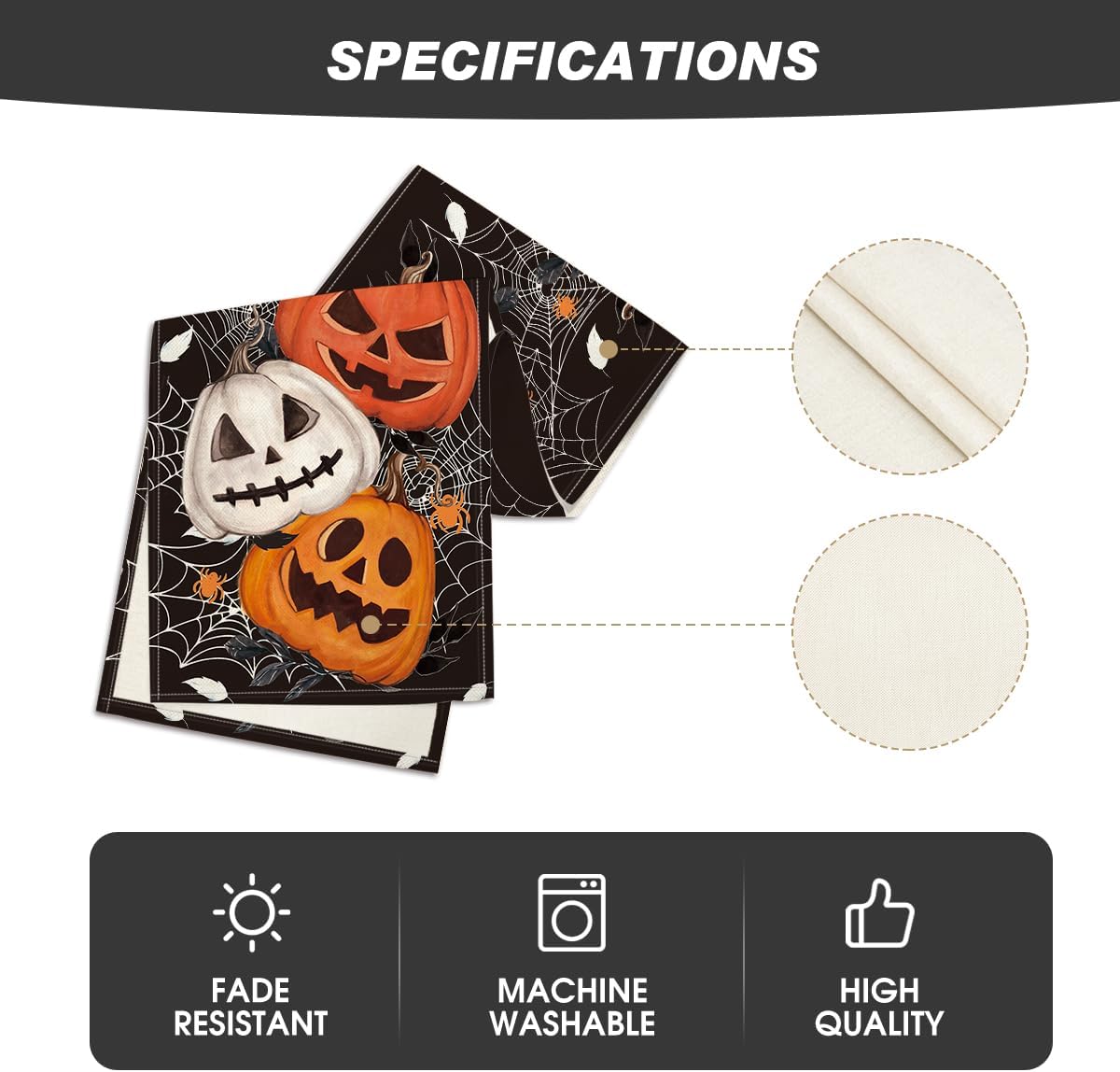 Artoid Mode 210 GSM Halloween Table Runner Home Party Decor 13x90 Inch