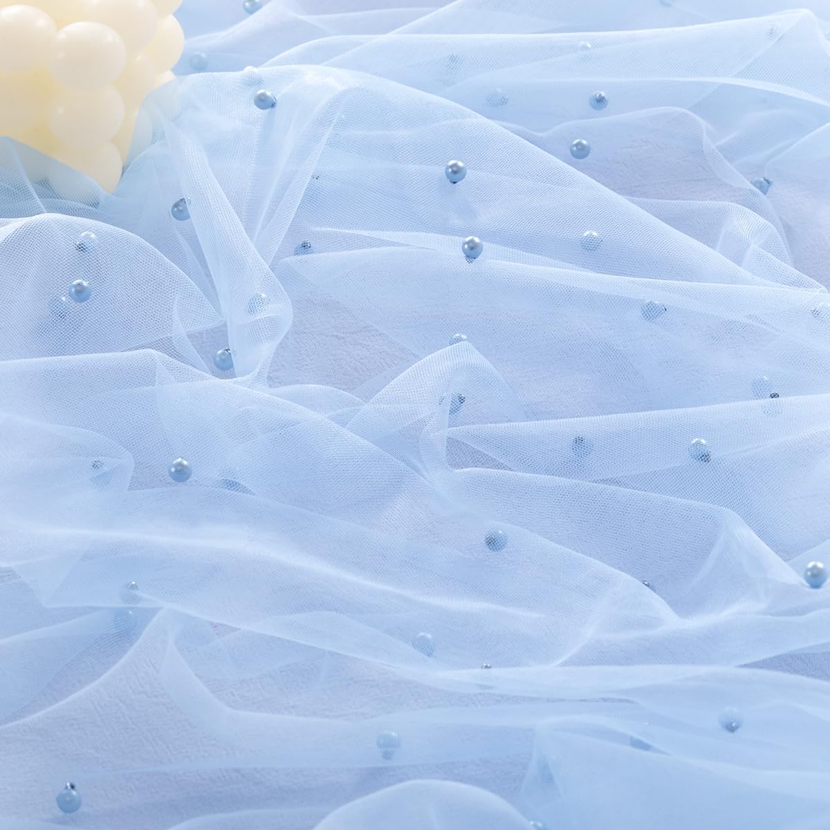 Socomi Pearl Table Runner Fall Tulle Gauze Sheer Wedding Party Home Decor