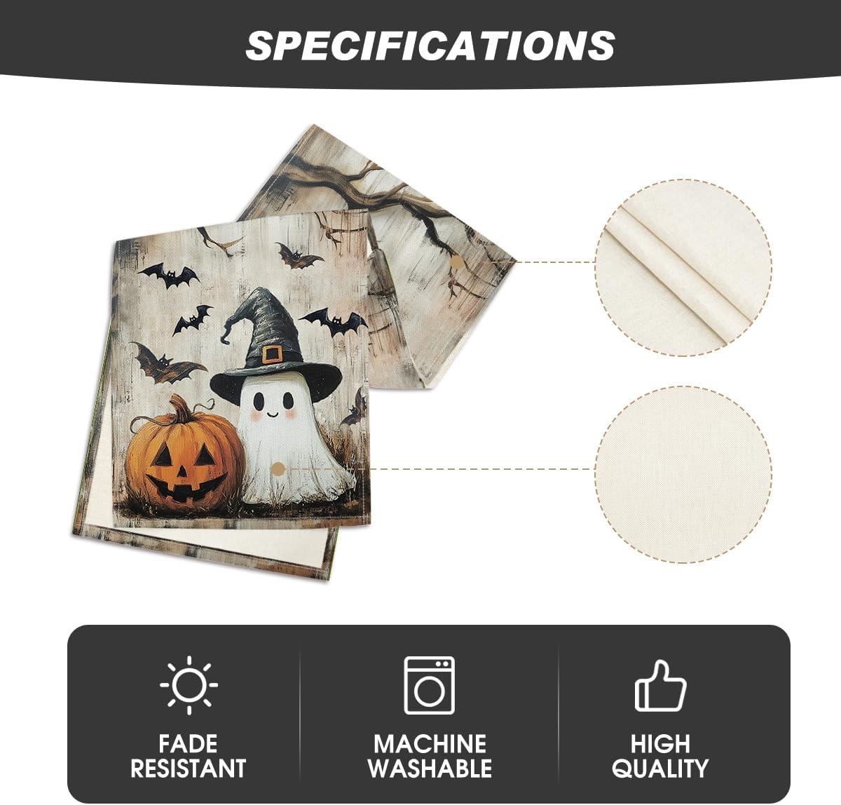 Artoid Mode 210 GSM Halloween Table Runner Home Party Decor 13x36 Inch