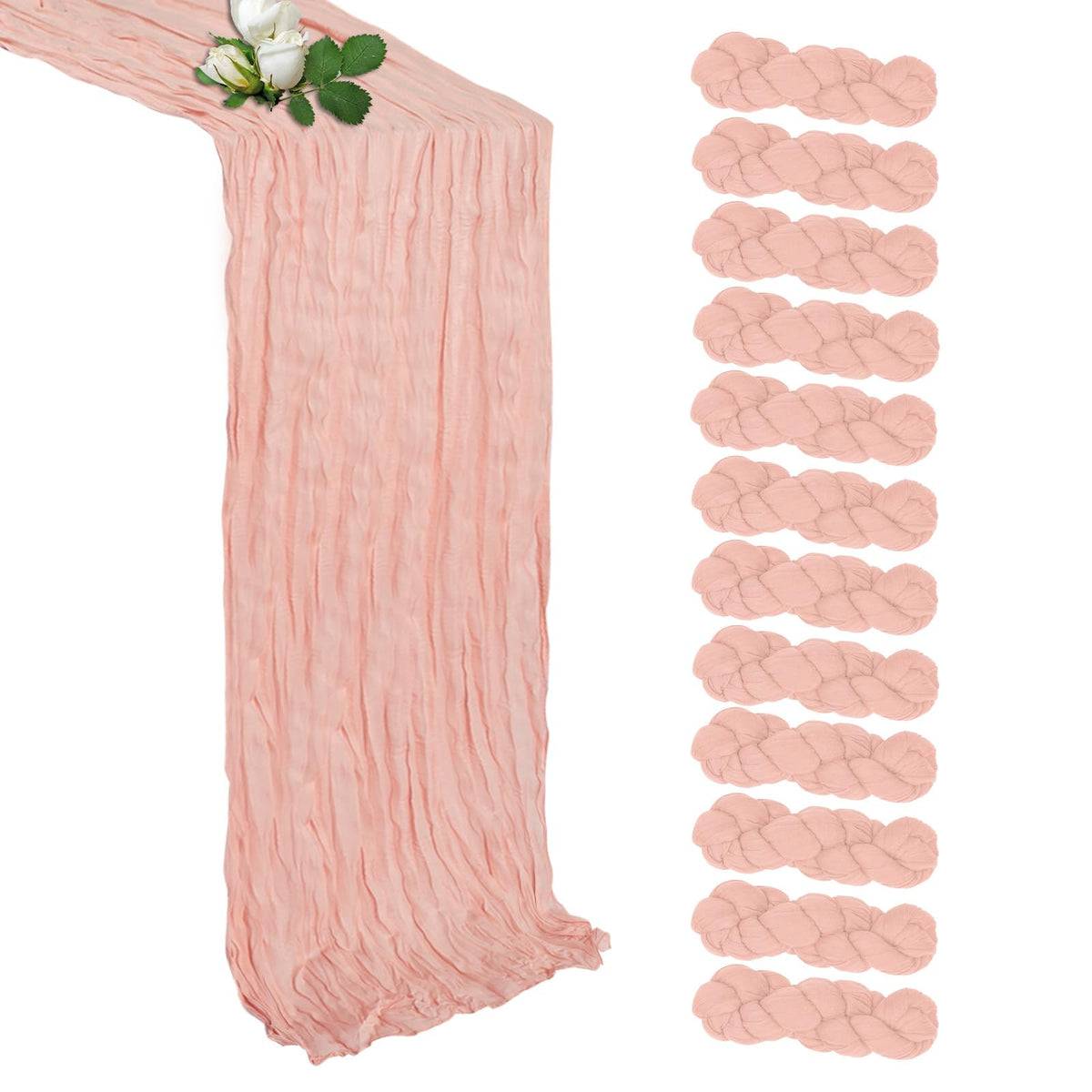 12 Pack Brown Table Runner 17 x 108 Inch Cheesecloth