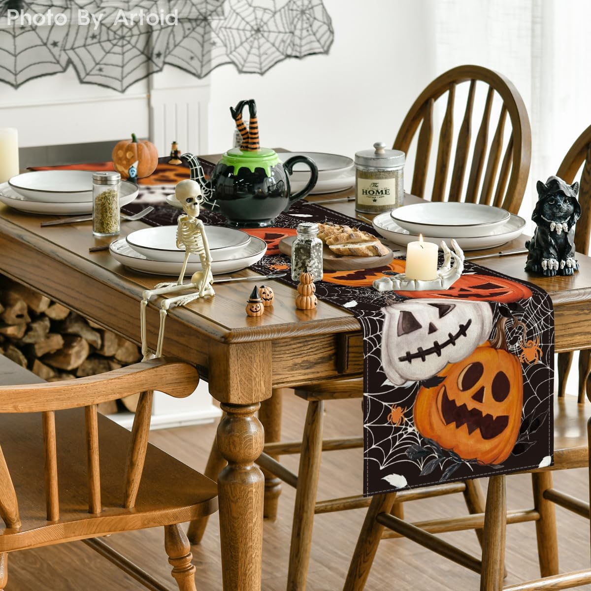 Artoid Mode 210 GSM Halloween Table Runner Home Party Decor 13x90 Inch