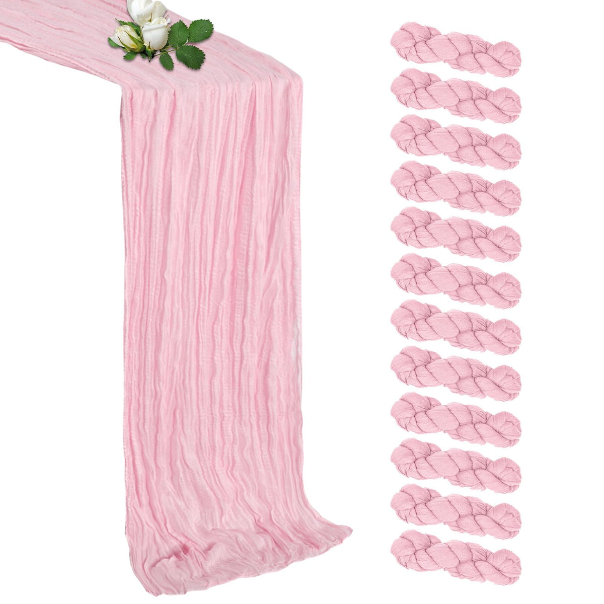 12 Pack Brown Table Runner 17 x 108 Inch Cheesecloth