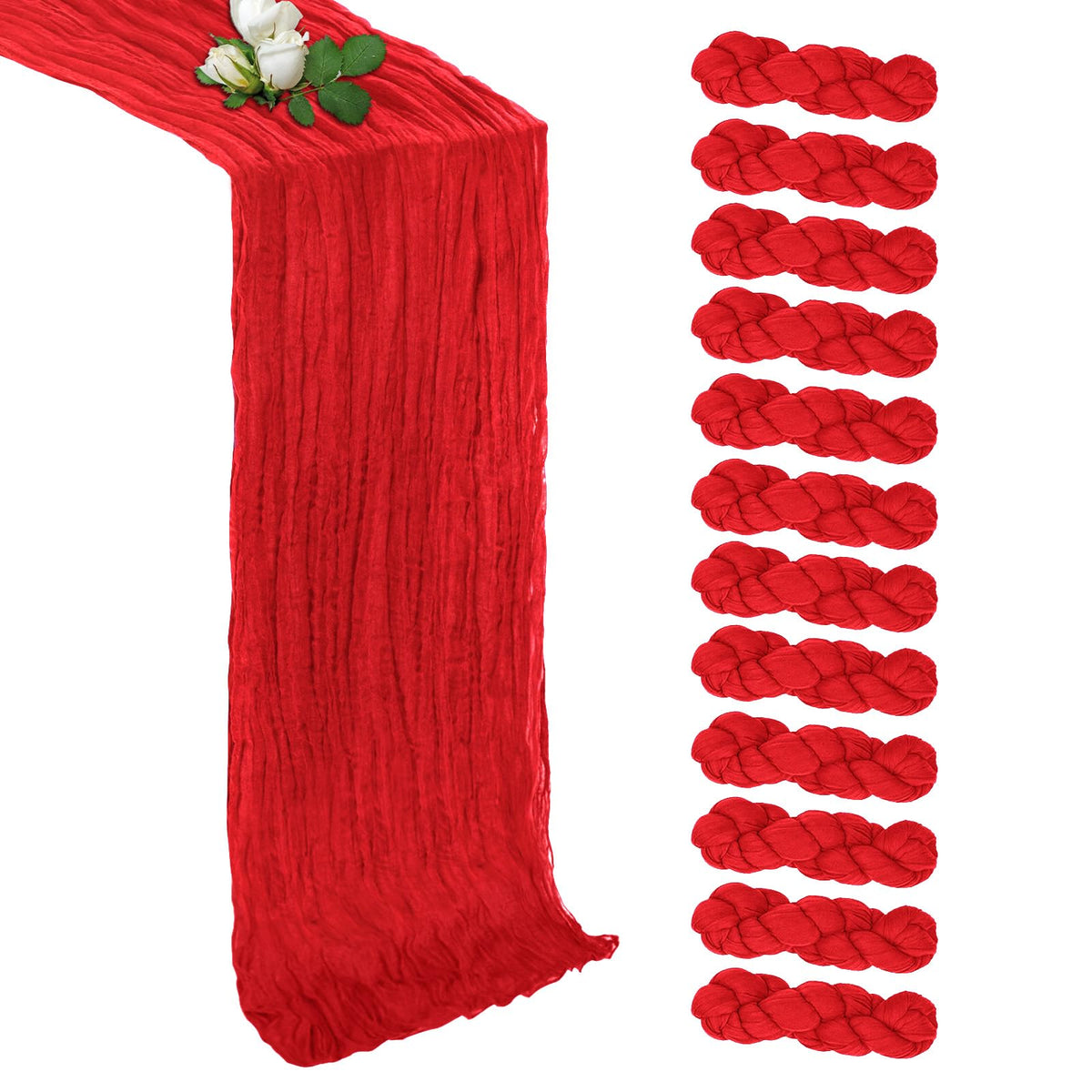 12 Pack Brown Table Runner 17 x 108 Inch Cheesecloth