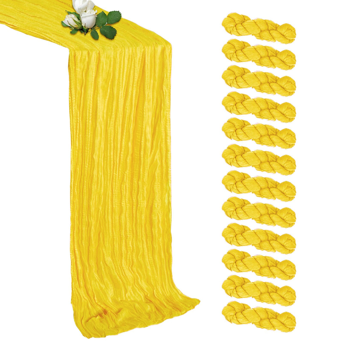12 Pack Brown Table Runner 17 x 108 Inch Cheesecloth