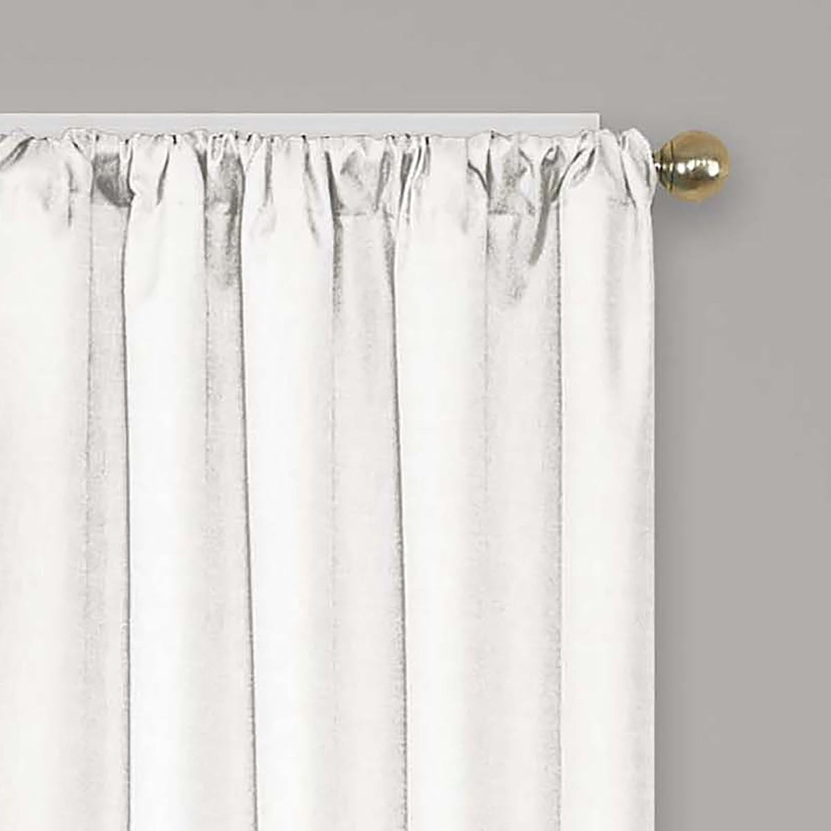ECLIPSE Kendall Modern Blackout Thermal Rod Pocket Window Curtain for Bedroom or Living Room (1 Panel), 42 X 84, White