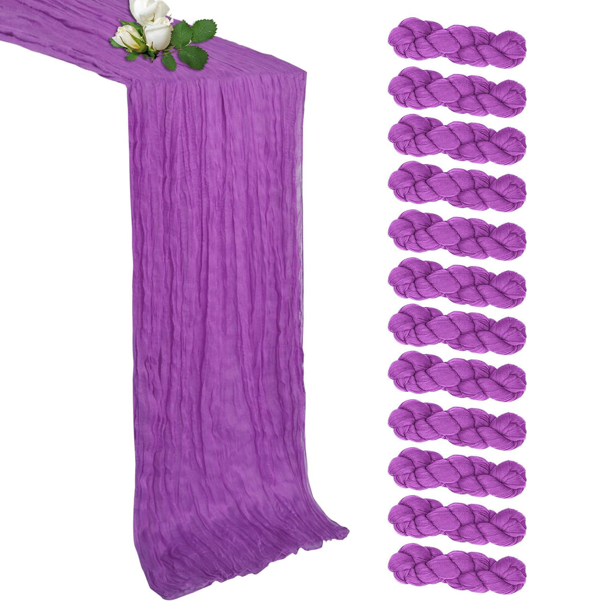12 Pack Brown Table Runner 17 x 108 Inch Cheesecloth