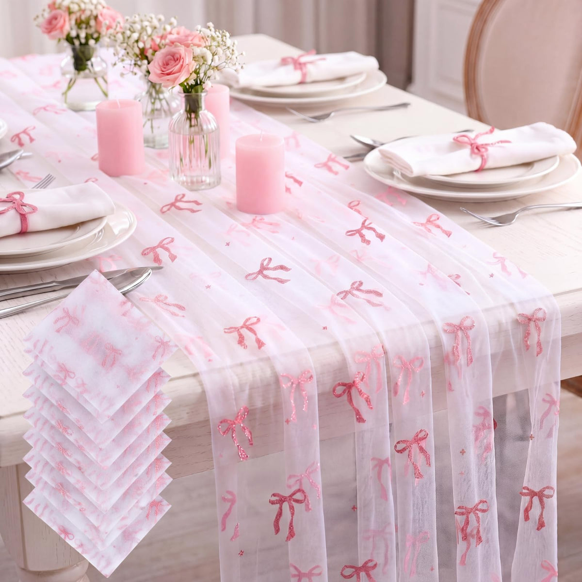 8 Pcs Fall Table Runners 29 x 71 Inch Thanksgiving Decor