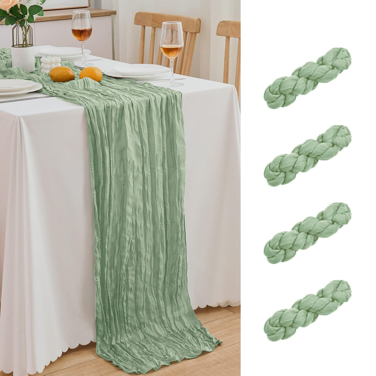18 Pack Pink Cheesecloth Table Runner 21.5x120 Inch, Semi Sheer Boho Gauze Cheese Cloth Fabric Table Runners 10 FT Long for Wedding Party Baby Shower Birthday Home Decor