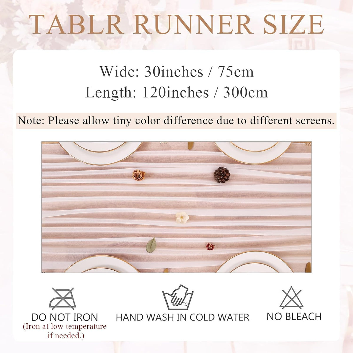 10FT White Chiffon Table Runner 30x120 Inches Romantic Sheer Table Runner Boho forBridal Shower Decorations Wedding Birthday Party Outdoor Decor