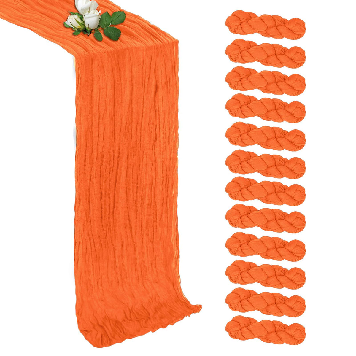 12 Pack Brown Table Runner 17 x 108 Inch Cheesecloth
