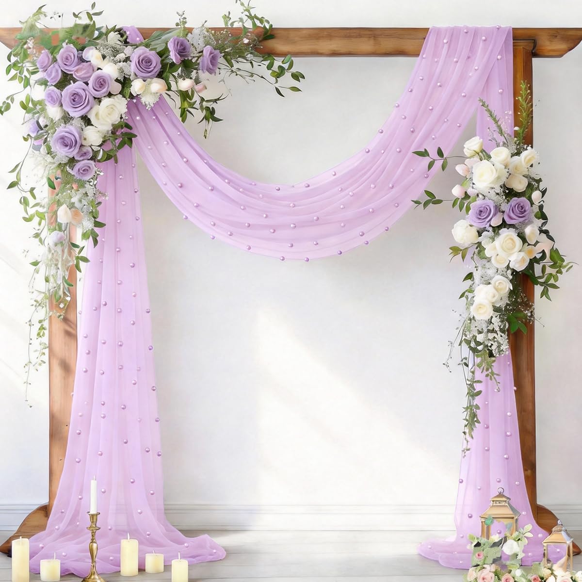 Socomi Pearl Table Runner Fall Tulle Gauze Sheer Wedding Party Home Decor