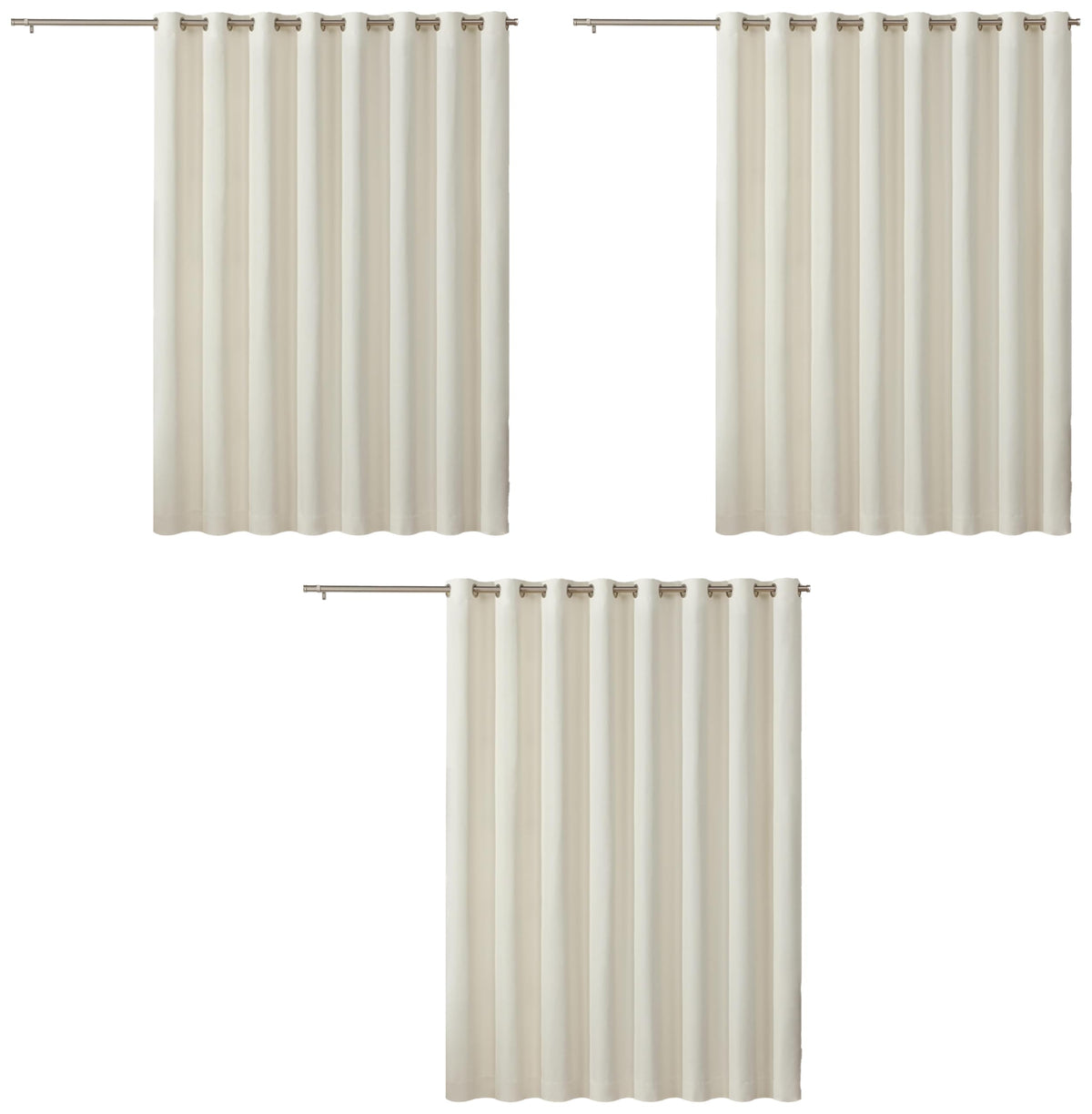 ECLIPSE Kendall Modern Blackout Thermal Rod Pocket Window Curtain for Bedroom or Living Room (1 Panel), 42 X 84, White