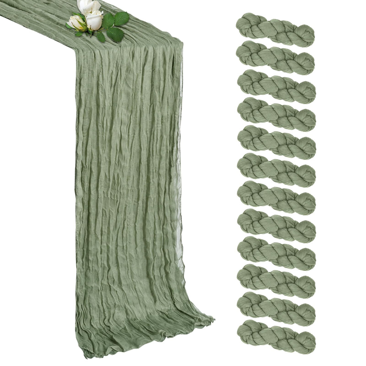 12 Pack Brown Table Runner 17 x 108 Inch Cheesecloth