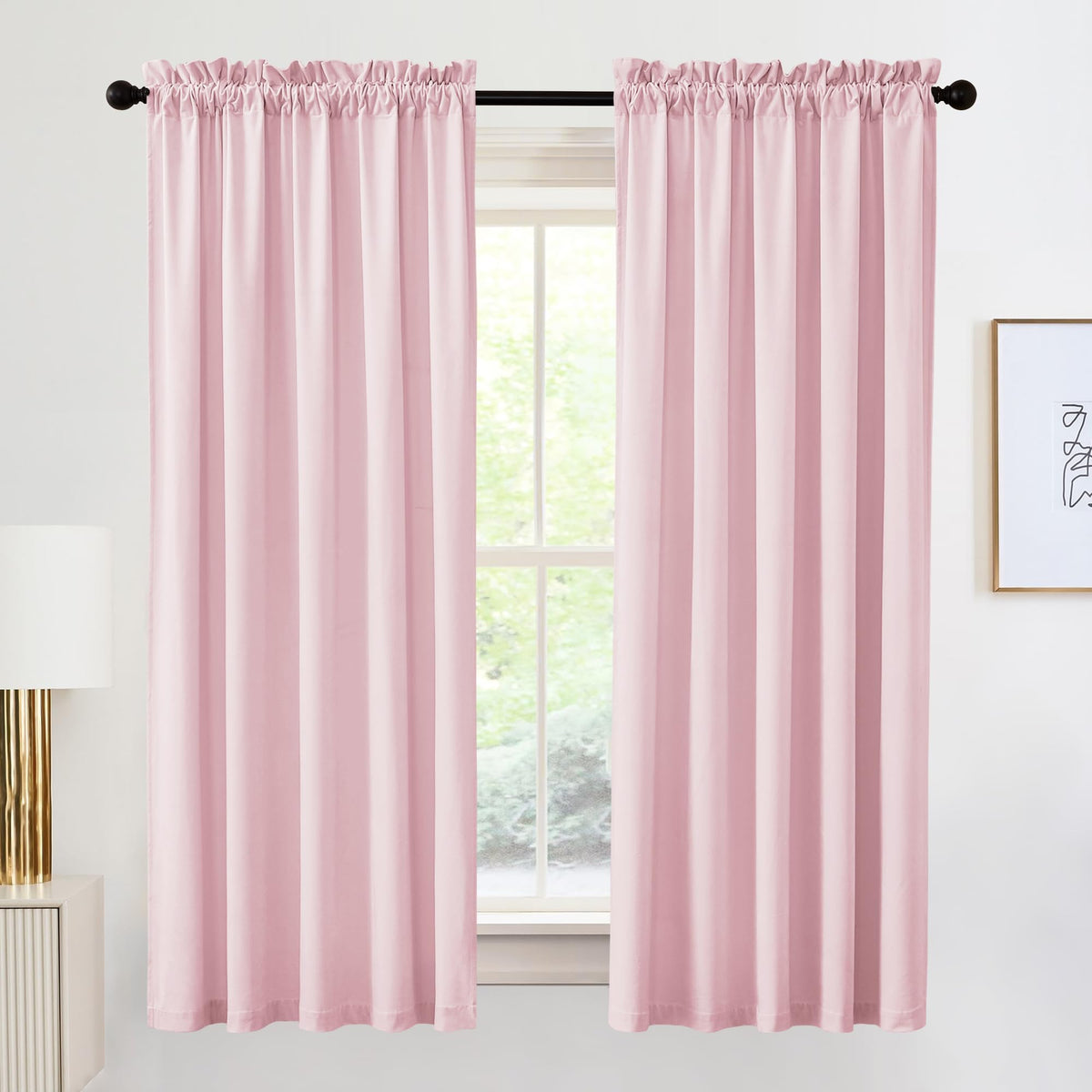 RYB HOME Green Velvet Blackout Curtains 84 inches for Bedroom Living Room