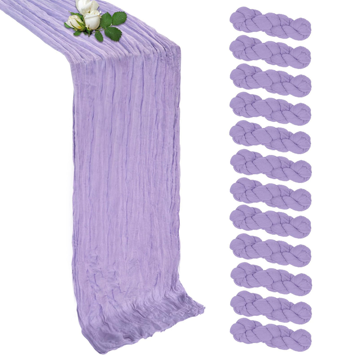 12 Pack Brown Table Runner 17 x 108 Inch Cheesecloth