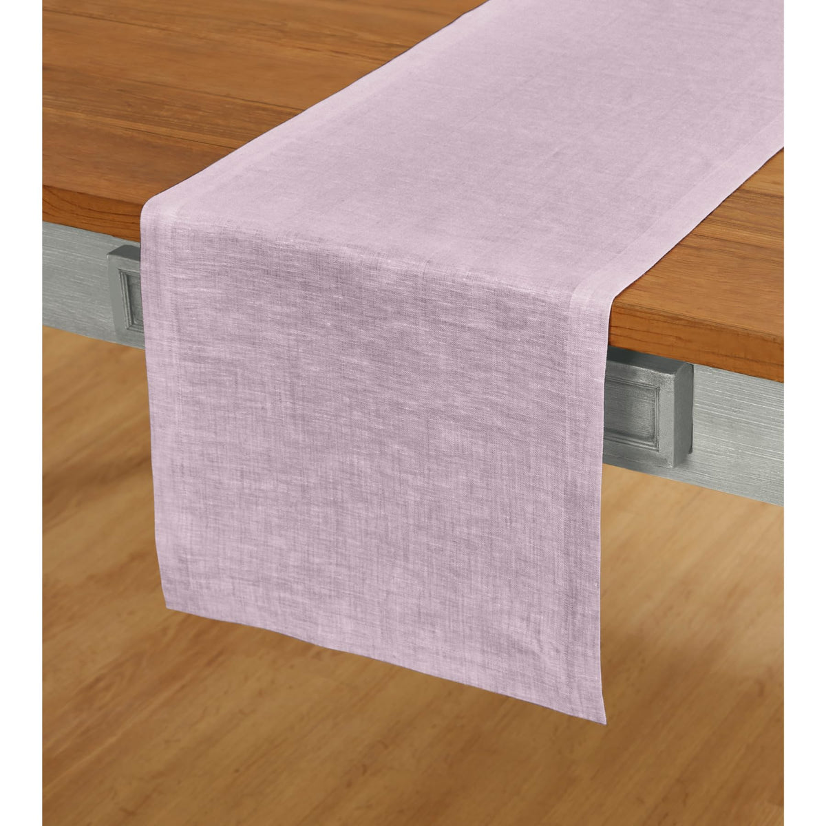 Solino Home 100% Pure Linen Table Runner Natural Long, Athena 14 x 108 in