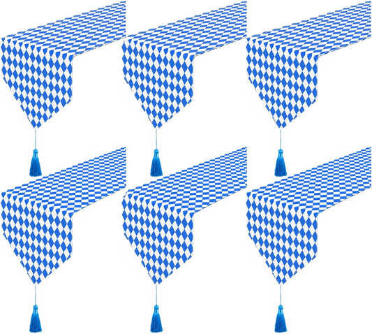 6 Pack 118'' x 12'' Oktoberfest Table Runner with Tassels