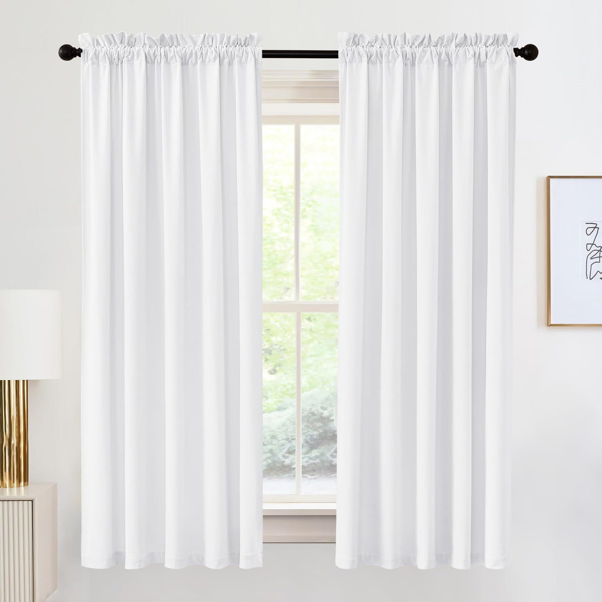 RYB HOME Green Velvet Blackout Curtains 84 inches for Bedroom Living Room