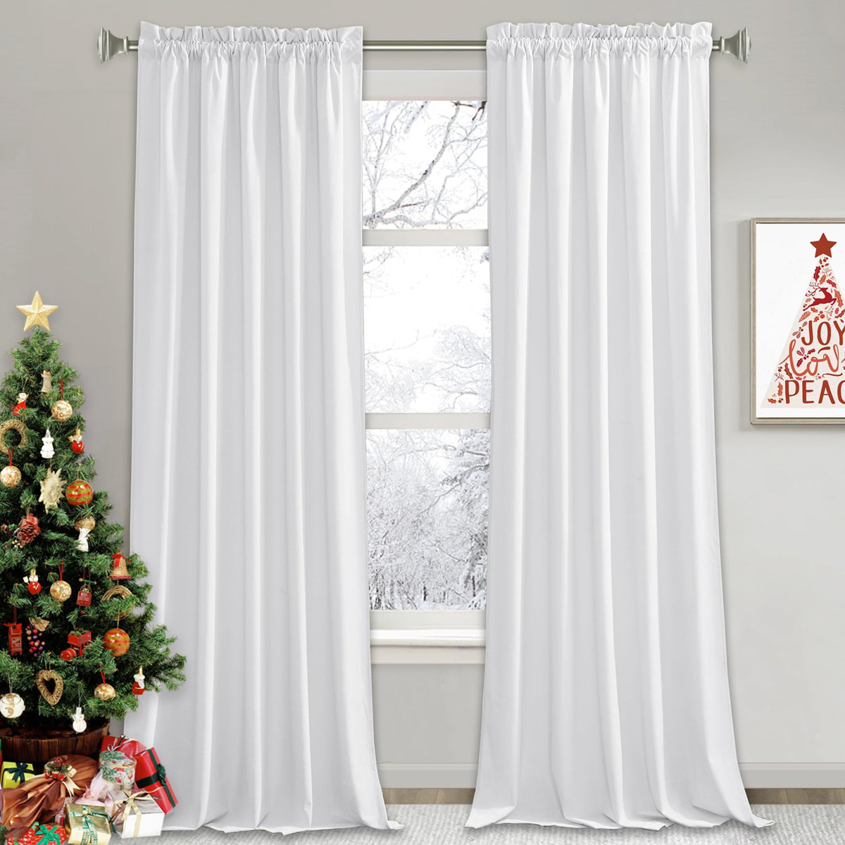 RYB HOME Green Velvet Blackout Curtains 84 inches for Bedroom Living Room