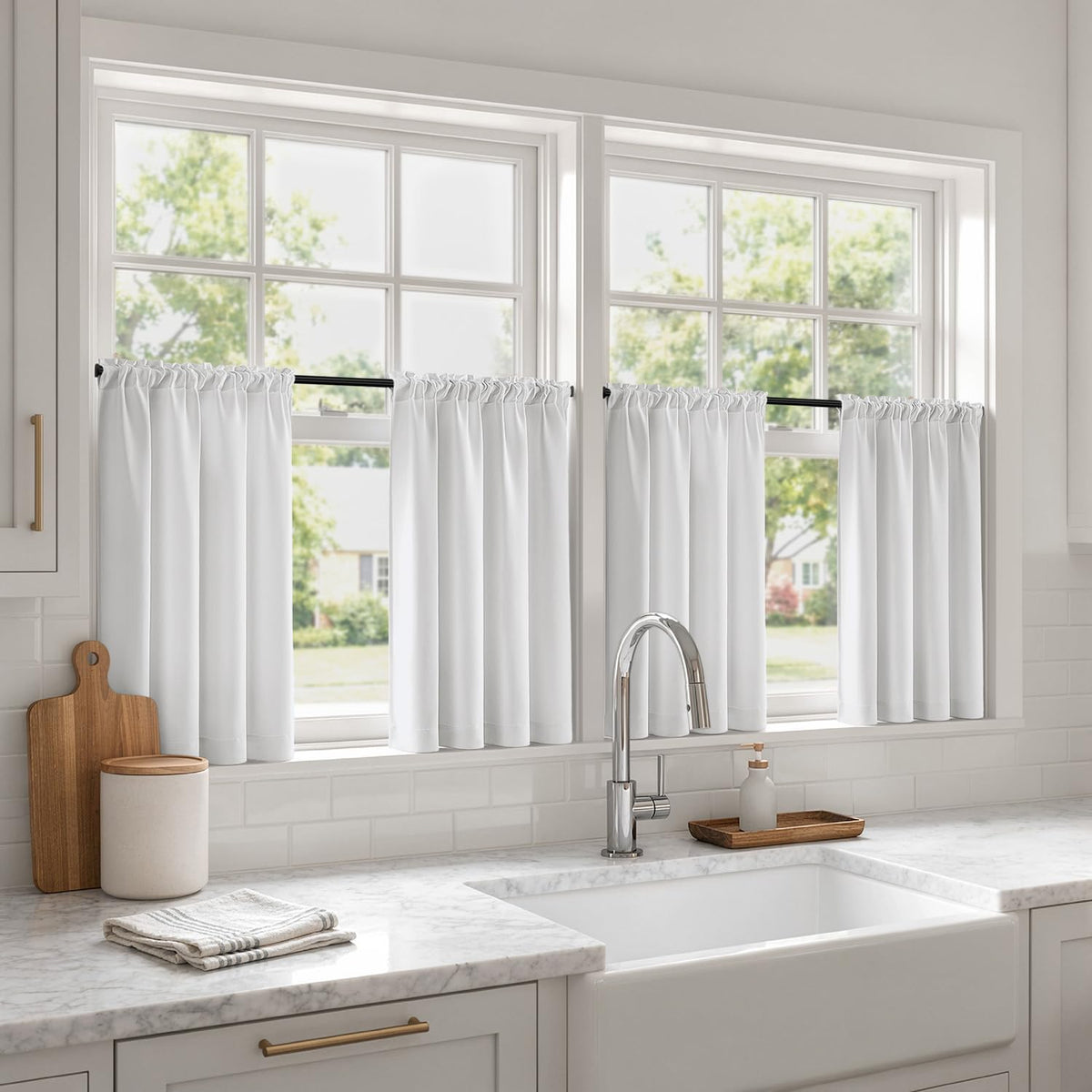 MIULEE Sage Green Blackout Curtains 63 Inch Length for Bedroom 4 Panels