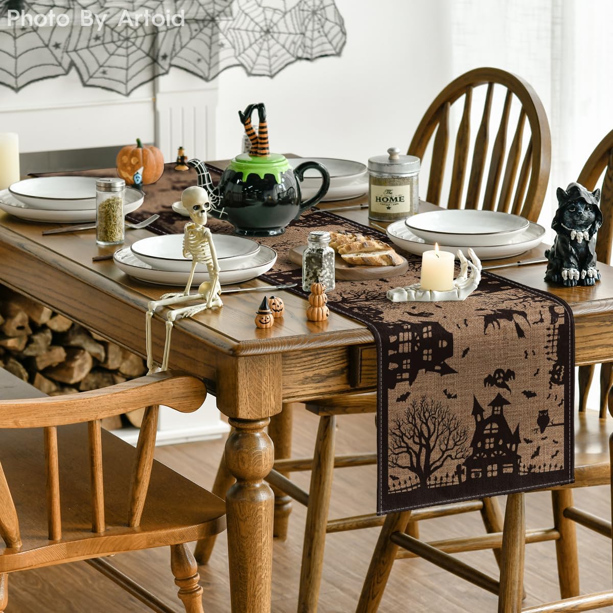 Artoid Mode 210 GSM Halloween Table Runner Home Party Decor 13x90 Inch