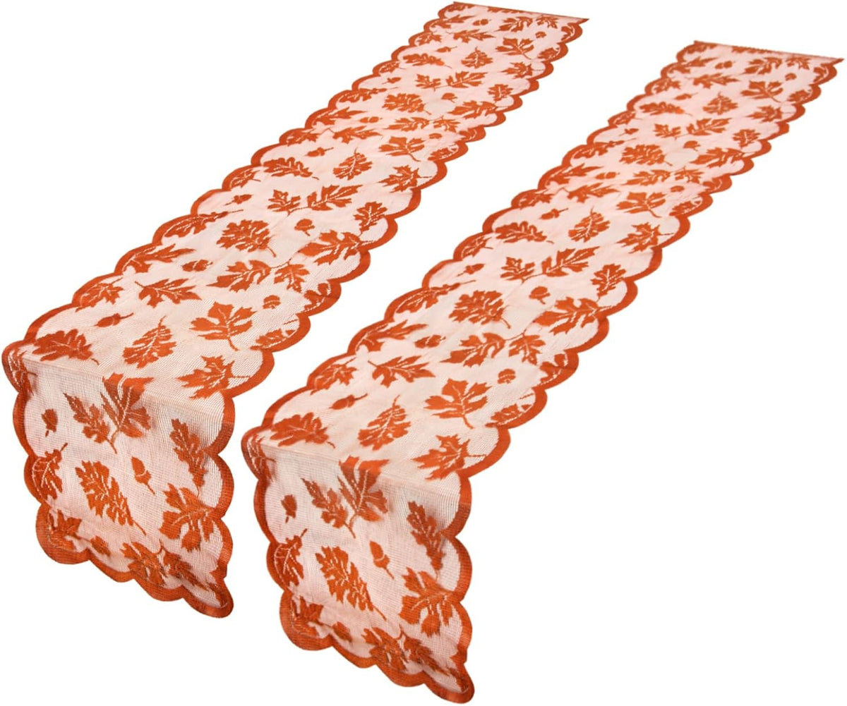 Attmu 2 Pack Thanksgiving Table Runner, Fall Table Runner Decor for Home