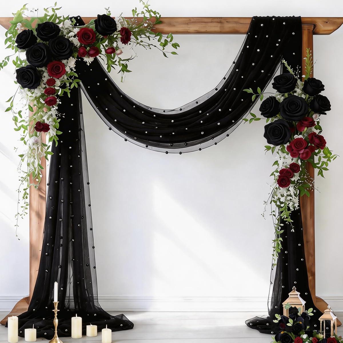 Socomi Pearl Table Runner Fall Tulle Gauze Sheer Wedding Party Home Decor