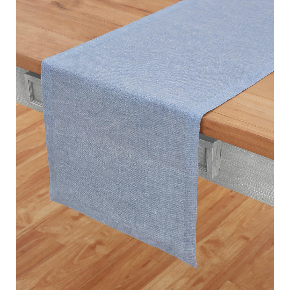 Solino Home 100% Pure Linen Table Runner Natural Long, Athena 14 x 108 in