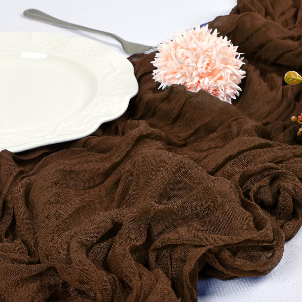 12 Pack Brown Table Runner 17 x 108 Inch Cheesecloth