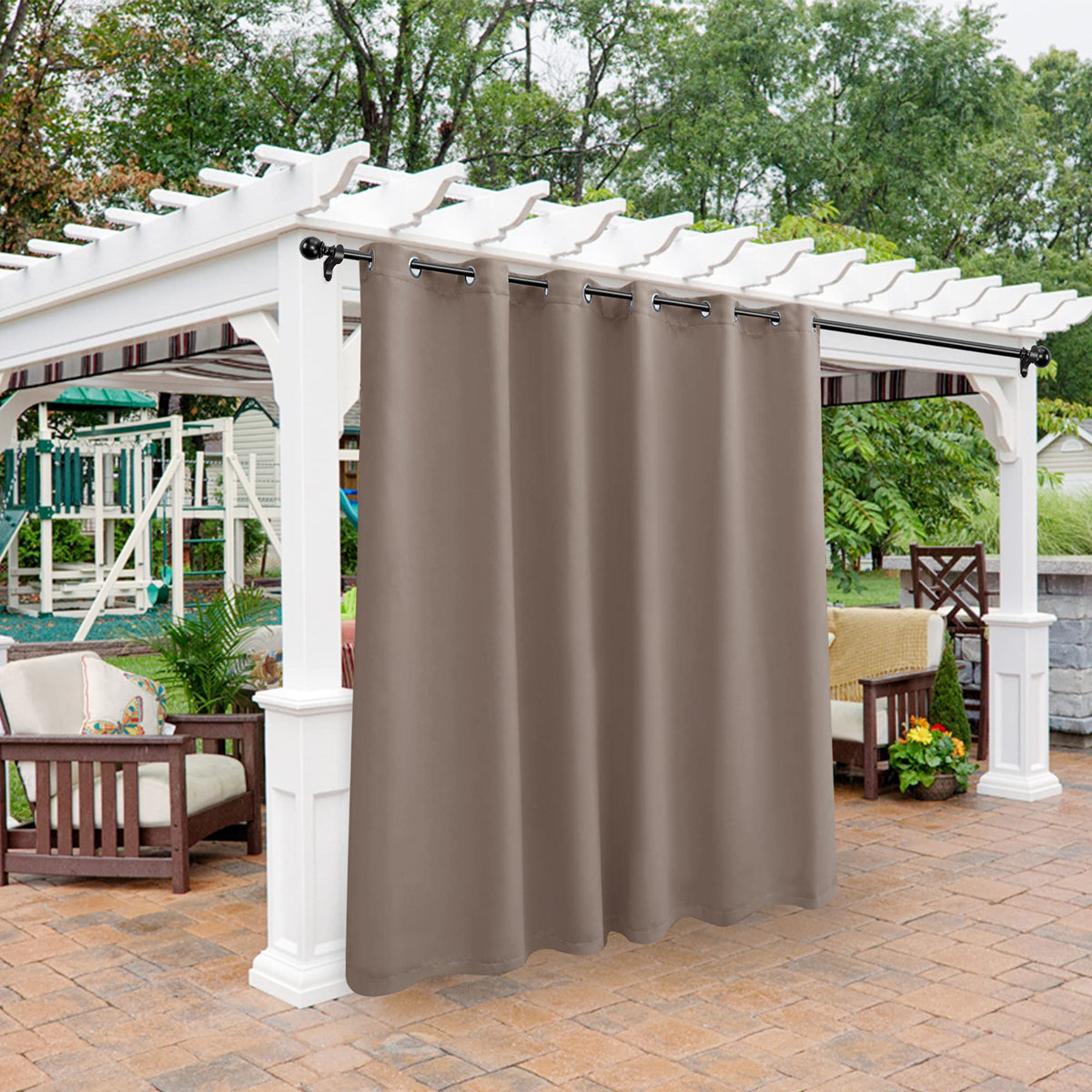 BONZER Outdoor Curtains for Patio Waterproof Light Blocking Privacy