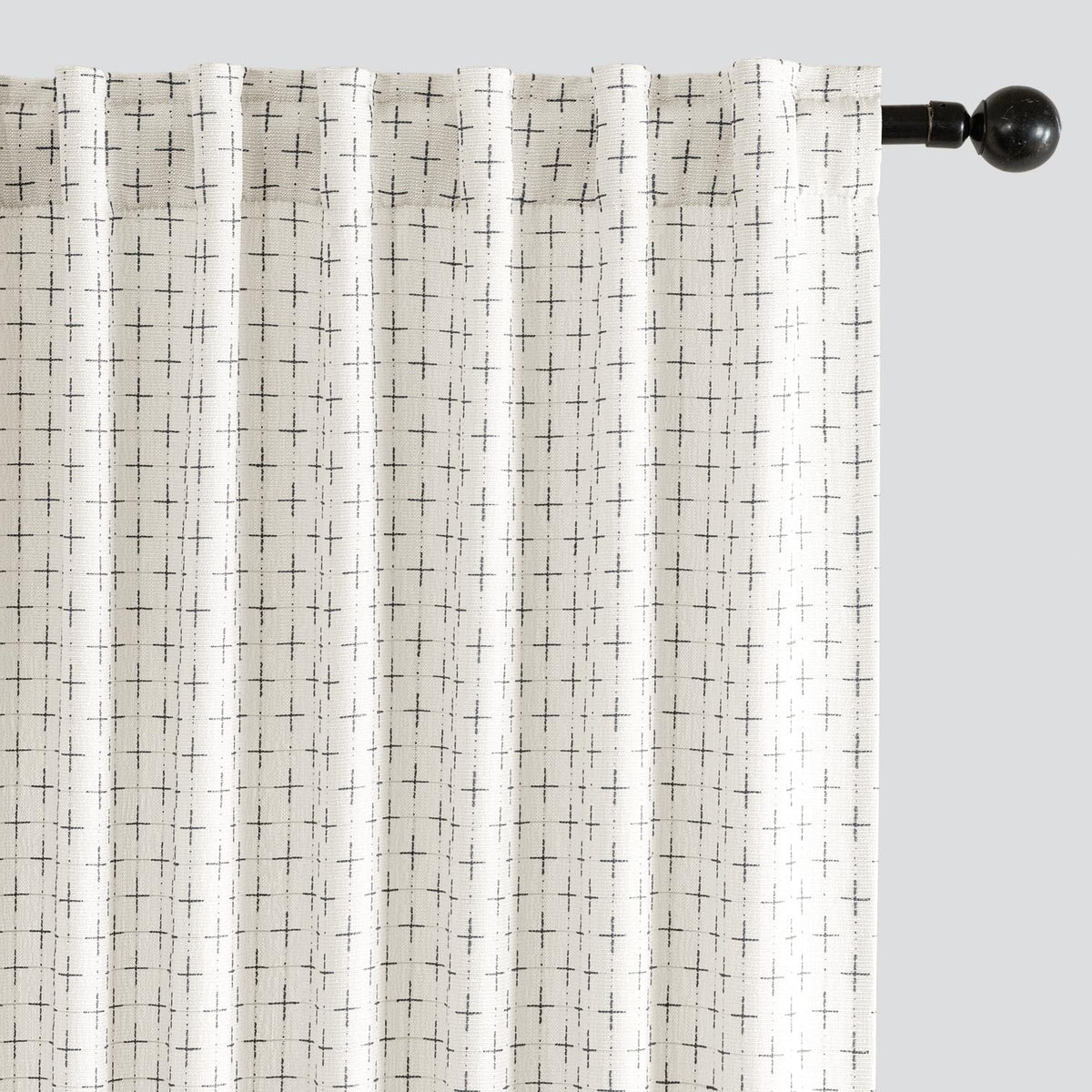 MIULEE Christmas Farmhouse Linen Curtains, Back Tab, 52Wx84L, Olive Green