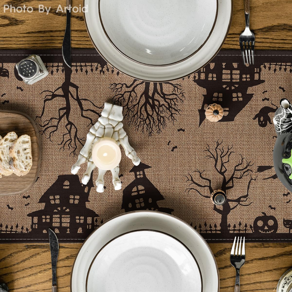 Artoid Mode 210 GSM Halloween Table Runner Home Party Decor 13x90 Inch