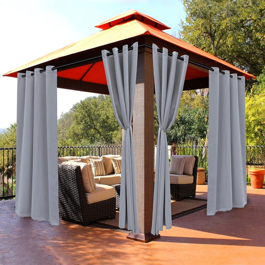 BONZER Outdoor Curtains for Patio Waterproof Light Blocking Privacy