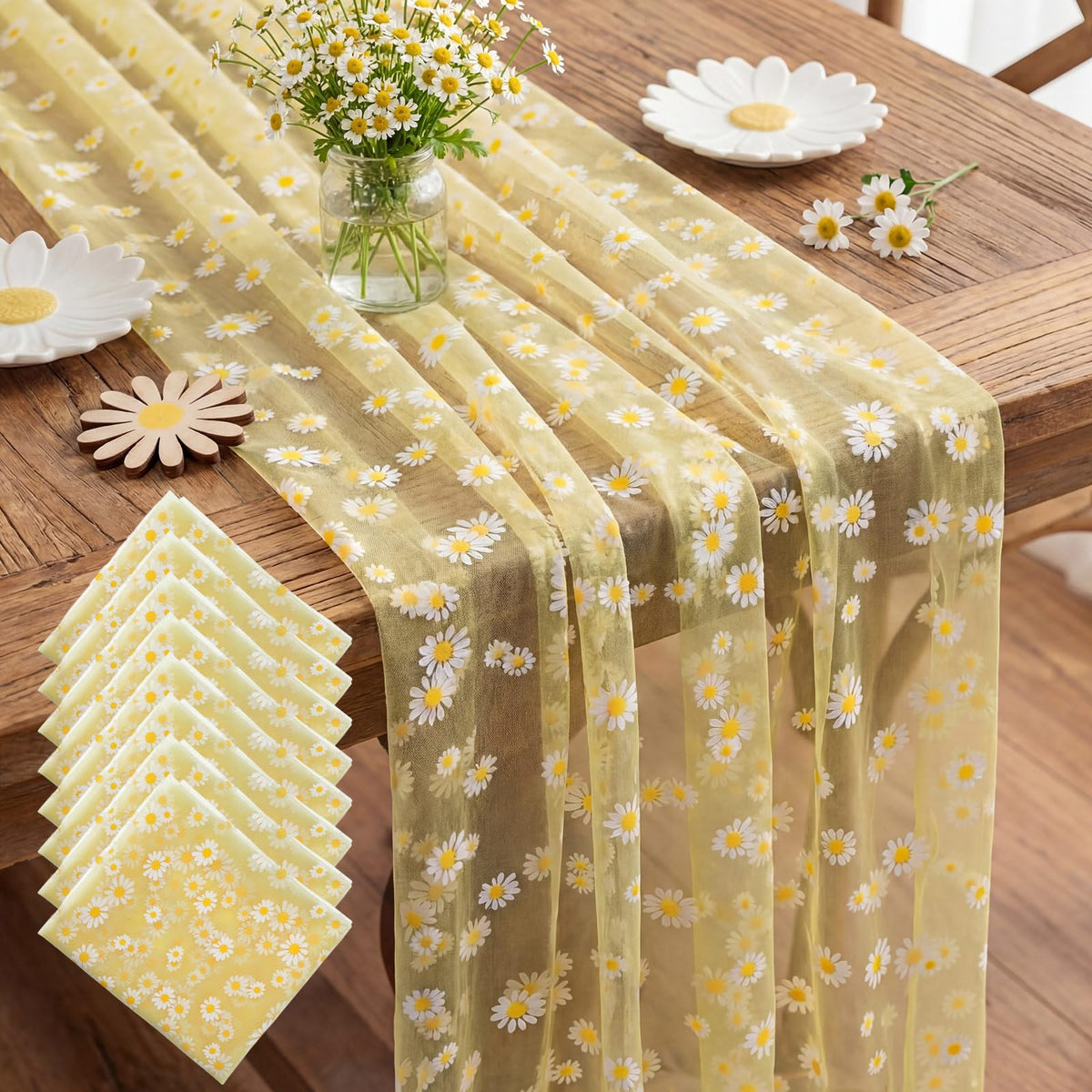 8 Pcs Fall Table Runners 29 x 71 Inch Thanksgiving Decor