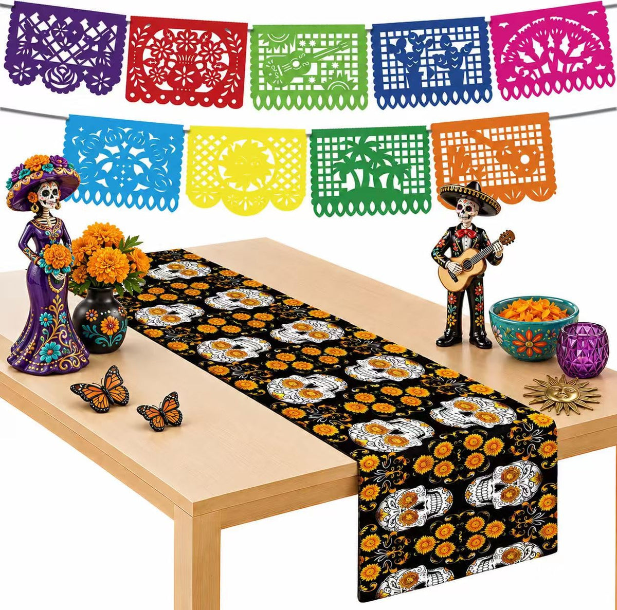 Thanksgiving Decorations - Fall Leaves Table Runner