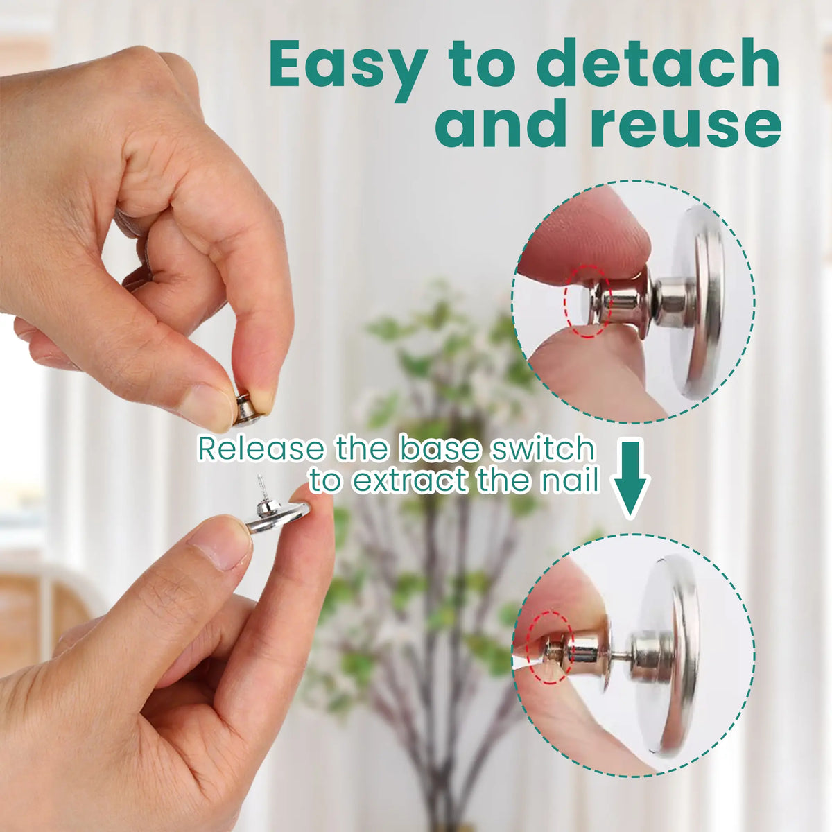 16 Counts Magnetic Curtain Clips Magnetic Suction Closure Curtain Magnets Stop Light Infiltration Keep Curtain Closed for Home Bedroom Office Draperies