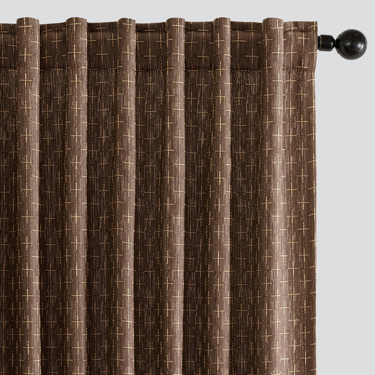 MIULEE Christmas Farmhouse Linen Curtains, Back Tab, 52Wx84L, Olive Green