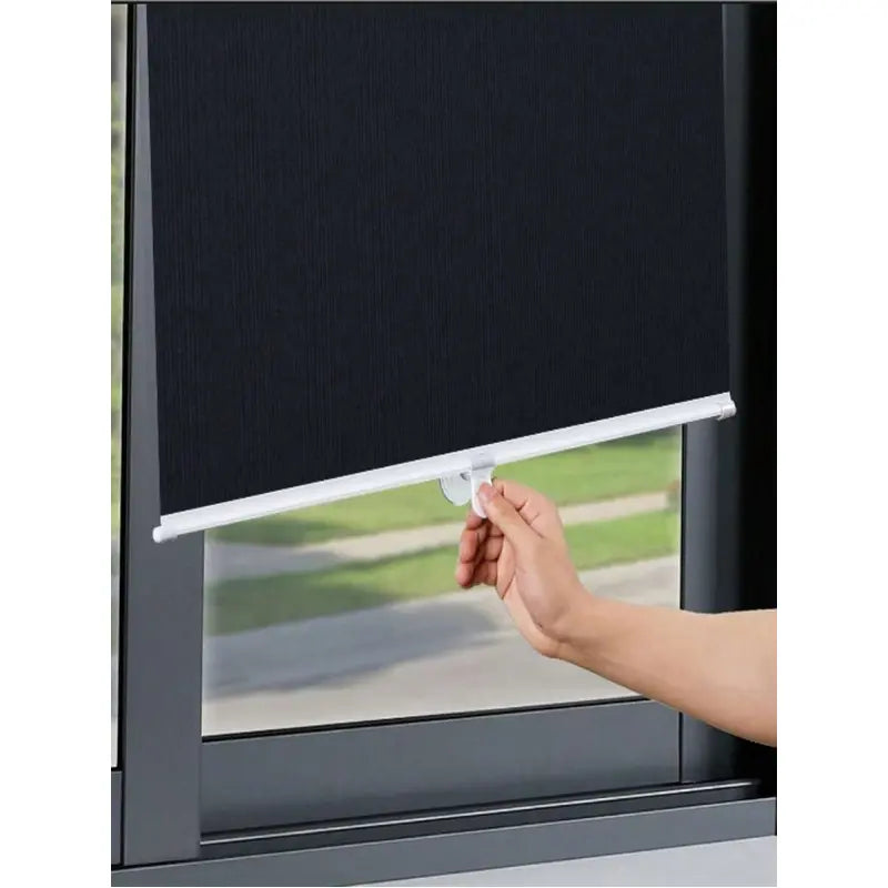 Retractable blackout roller shades, UV-blocking roller shades, and easy-to-install thermal pull-down shades, suitable for windows, doors, and RVs, No Drill Window Shades, Lazy Blinds No Drill, Window Shade Cover