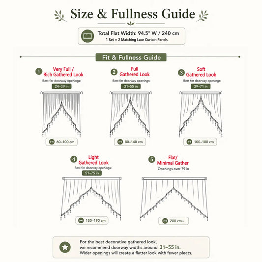 Sweet-Style Room Decor: Floral Lace Short Curtains | Fairy-Style Beaded Fringe Door Curtain and Room Divider—Perfect for weddings, birthday parties, Halloween, and Christmas decorations. A must-have for rental homes, apartments, and home decor.